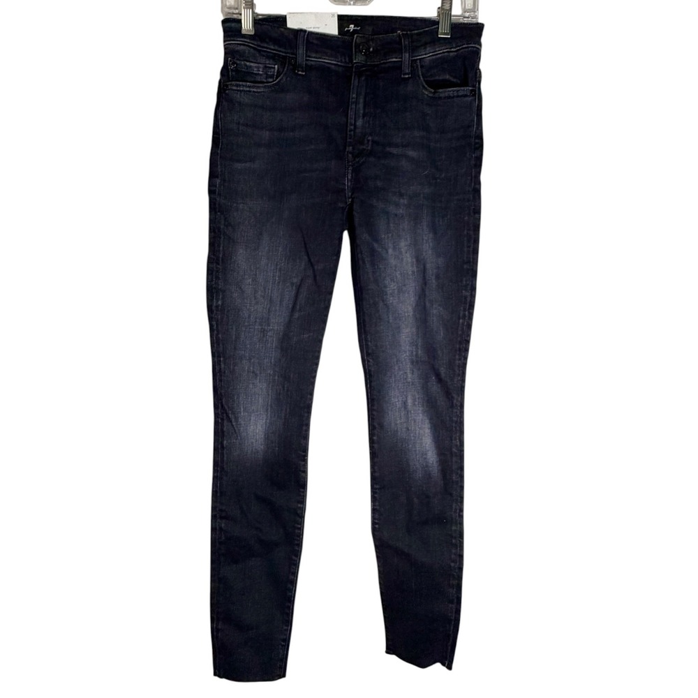 7 For All Mankind Women Slim Illusion High Waisted Super Skinny Jeans Savage 28